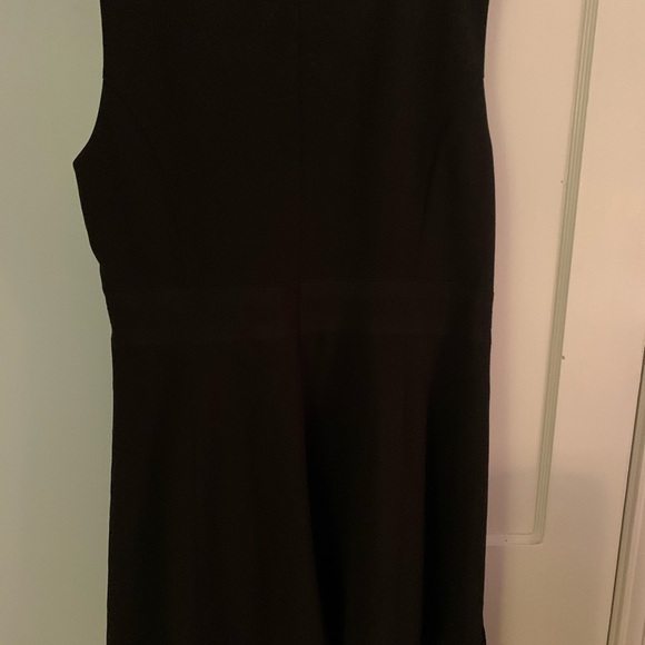 Calvin Klein Fit & Flare Black Sleeveless Dress with Mesh Hem 20W - Picture 7 of 13